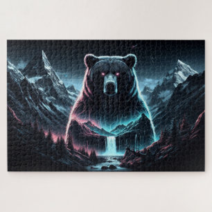Puzzle Sommet de l'ours, Ours grizzli, chaîne de montagne