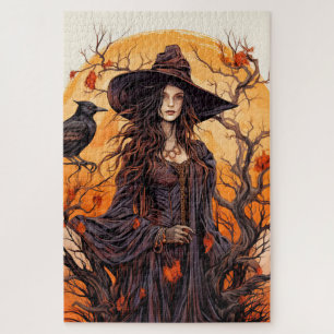 Puzzle Sorcière d'automne   Bonne Halloween