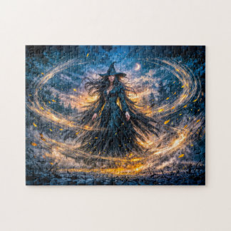 Puzzle Sorcière de fantasy dynamique avec énergie atmosph