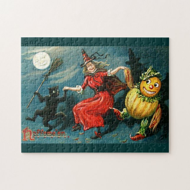 Puzzle Sorcière de Halloween de danse (Horizontal)