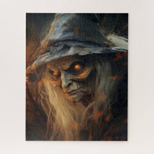 Puzzle Sorcière d'Halloween d'horreur effrayante et effra