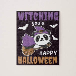 Puzzle Sorcière Panda Vous Sortir Un Joyeux Jigsaw Hallow