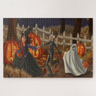 Puzzle Sorcières d'Halloween, goules et fantômes Oh mon d
