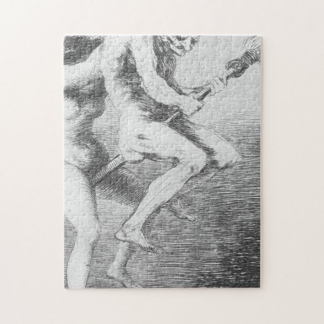 Puzzle Sorcières Sur Un Broomstick De Francisco Goya (Vertical)