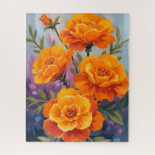 Puzzle Soudeurs Orange Fleur d'Octobre Aquarelle