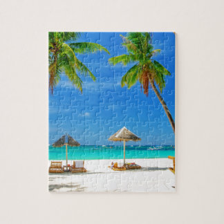 PUZZLE SOUHAIT TROPICAL DE PLAGE VOUS ÉTIEZ ICI CARTE