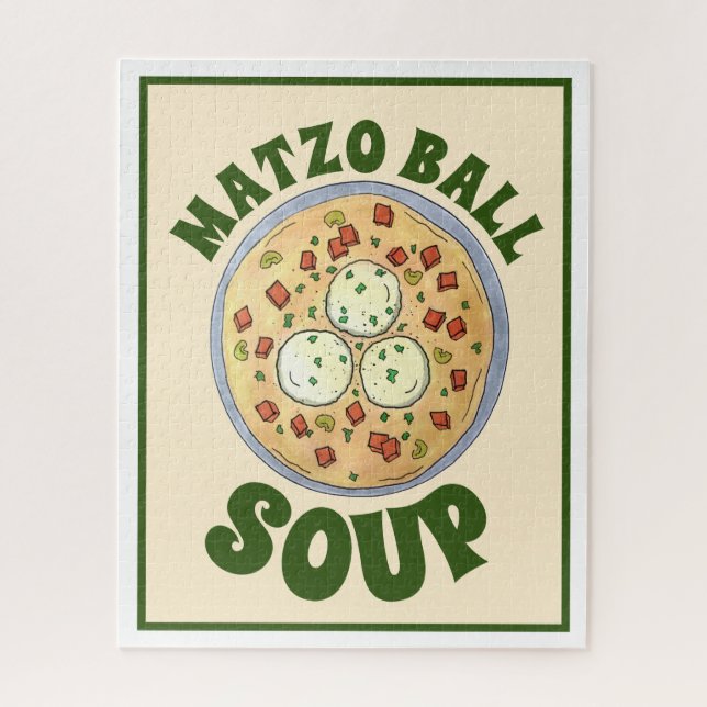Puzzle Soupe de bal Matzo Matzah Cuisine juive Pâque (Vertical)