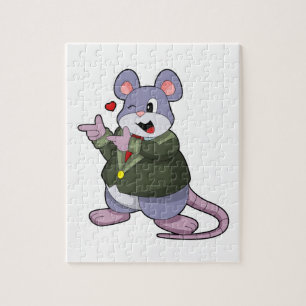 Puzzle Souris comme marié avec costume