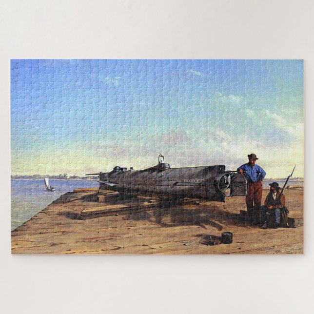 Puzzle Sous-marin Torpedo Boat HL Hunley C Chapman 1863 (Horizontal)