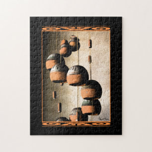 Puzzle Southwestern Spiraled Clay Vent Chimes Encore Vie