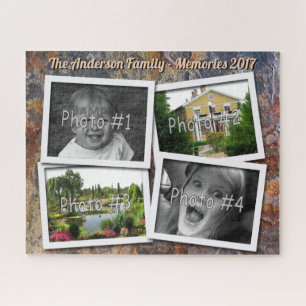 Puzzle Souvenirs de famille 4 photos faites sur commande