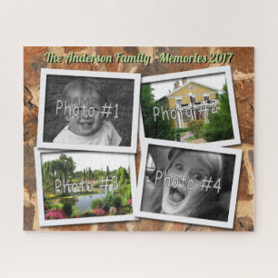 Puzzle Souvenirs de famille 4 photos faites sur commande