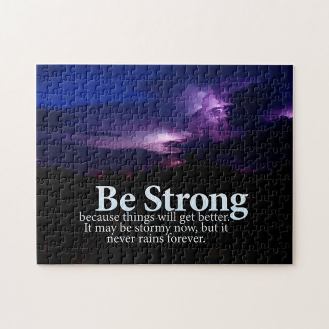 Puzzle Soyez citation de motivation pourpre forte de (Horizontal)