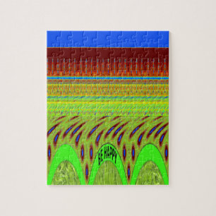 Puzzle Soyez heureux Polka Dot Motif Cadeau Coloré