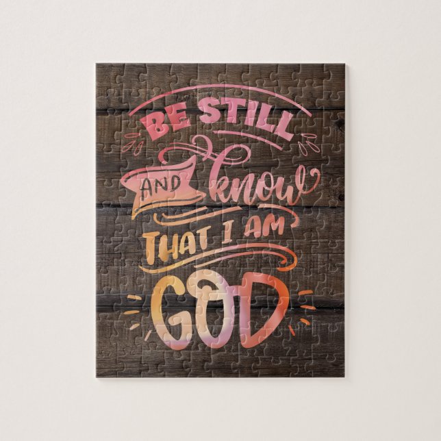 Puzzle Soyez toujours et sachez que je suis Dieu Bible ch (Vertical)
