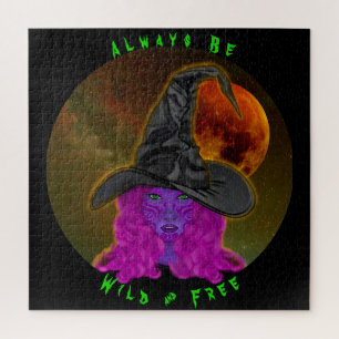 Puzzle Soyez toujours sauvage et libre Purple Halloween s