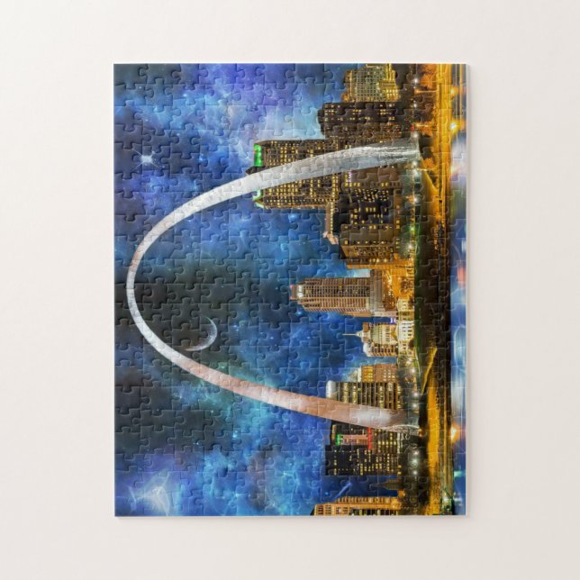 Puzzle Spacey St. Louis Skyline (Vertical)