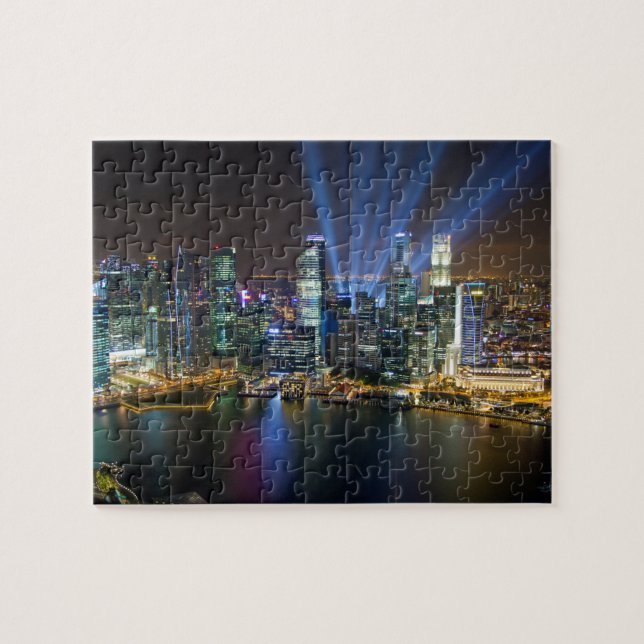 Puzzle Spectacle lumineux du centre-ville de Singapour (Horizontal)