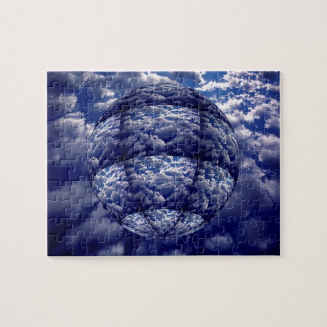Puzzle Sphère 3D de nuage abstrait (Horizontal)