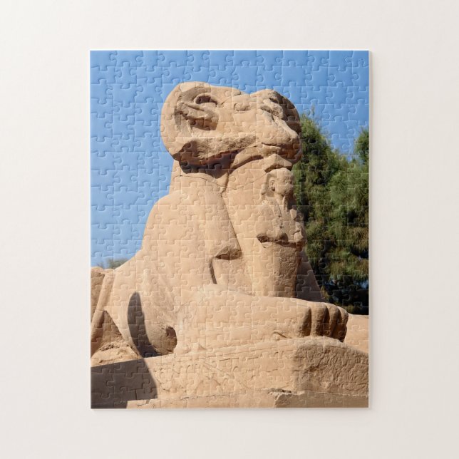 Puzzle Sphinx à tête rousse dans le temple de Karnak - Eg (Vertical)