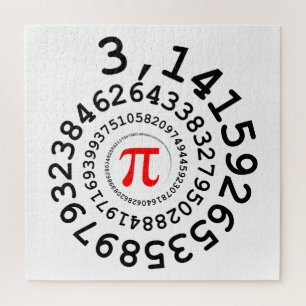 Puzzle spirale originale des chiffres Pi numéro 3,14...