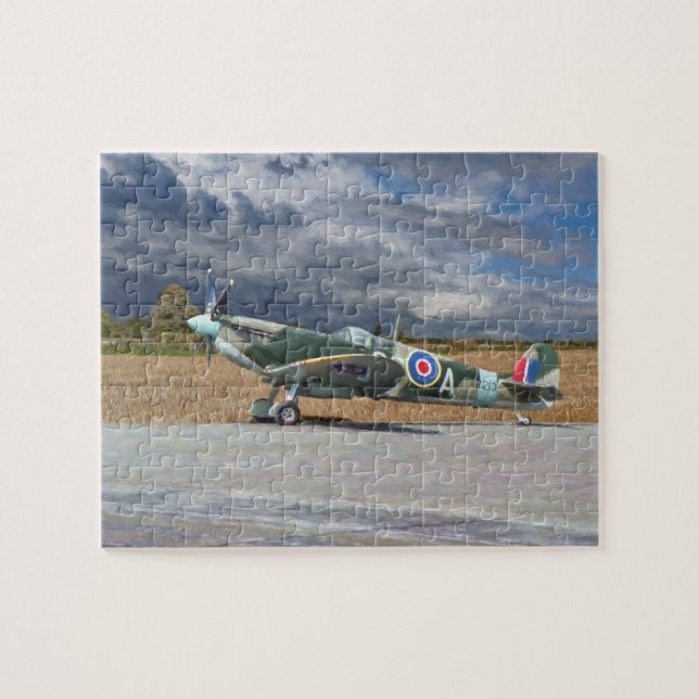 Puzzle Spitfire sous des nuages de tempête (Horizontal)