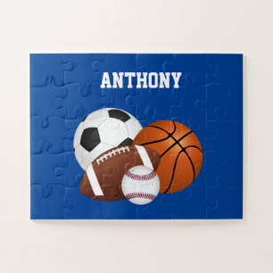 Puzzle Sports bleus