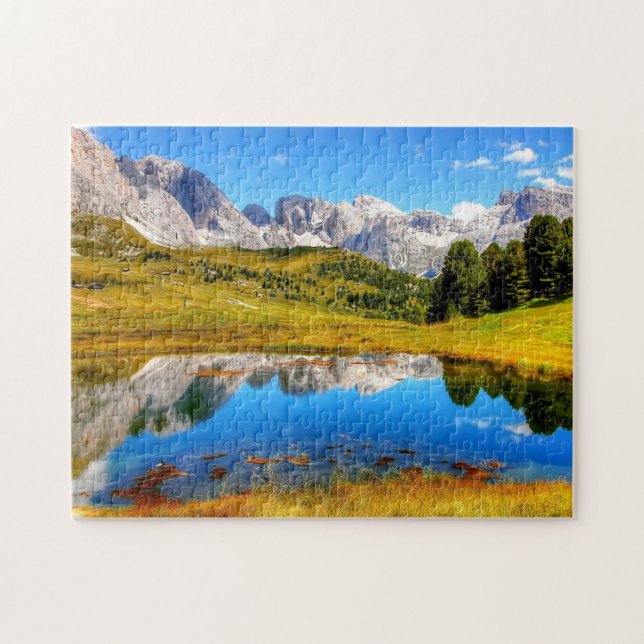 Puzzle Spring Green Mountain Photo Lac Spring Mountain (Horizontal)
