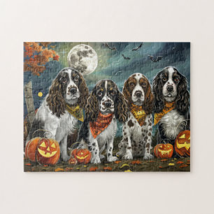 Puzzle Springer Spaniel Halloween Épouvantable