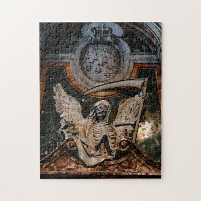 Puzzle Squelette ailé gothique d'Halloween (Vertical)