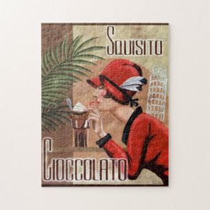 Puzzle Squisito Cioccolato Italienne femme Vintage
