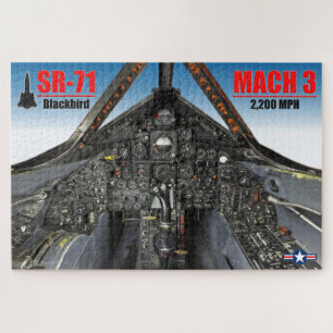 Puzzle SR-71 COCKPIT D'OISEAU NOIRE (20 x 30 POUCES)