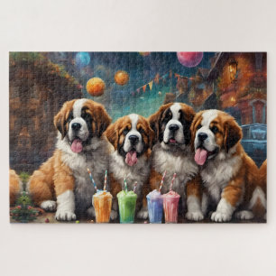 Puzzle St Bernard Puppies et Milkshakes