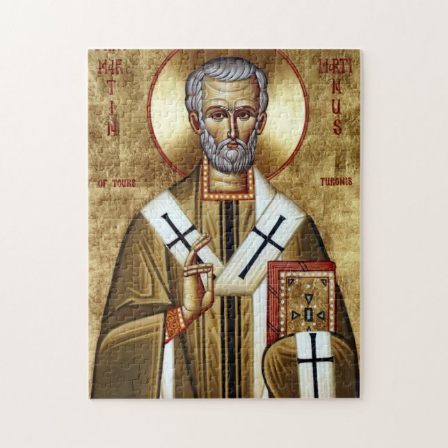 Puzzle St. Martin the Merciful Orthodox Christian Icon (Vertical)