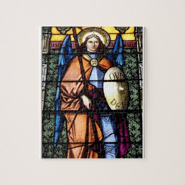 Puzzle St Michael la fenêtre en verre teinté d'Arkhangel (Vertical)