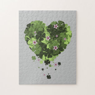 Puzzle St. Patrick's Clover Heart