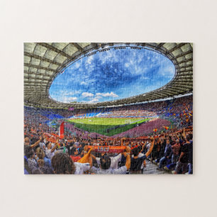 Puzzle stade de football sportif plein de fans
