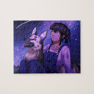 Puzzle Stargazing avec un chien