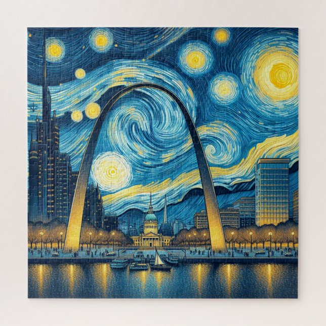 Puzzle Starry Night St. Louis Missouri (Vertical)