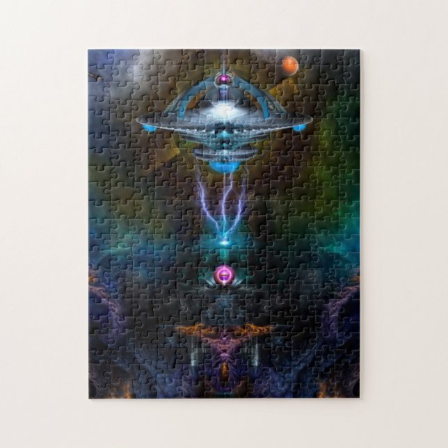 Puzzle Station spatiale Art Fractal Ansarious (Vertical)