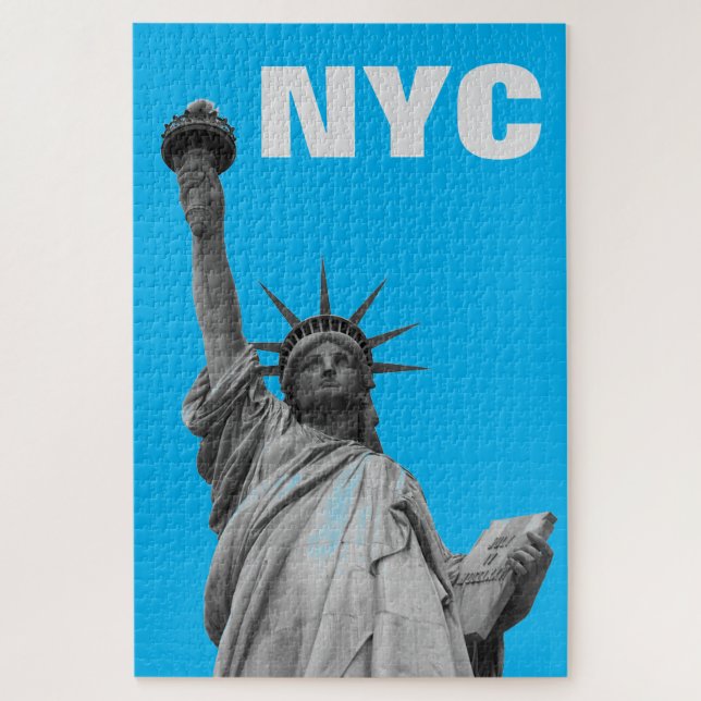 Puzzle Statue d'Art Pop de Liberty Blue New York (Vertical)