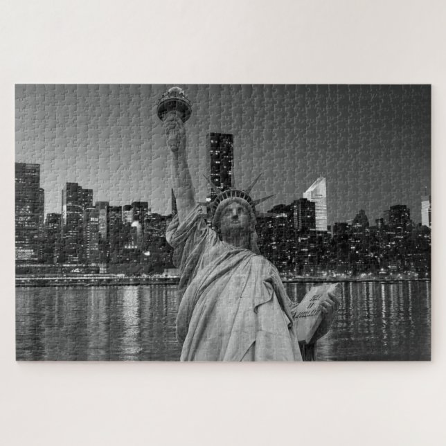 Puzzle Statue de la Liberté des gratte-ciels de Manhattan (Horizontal)