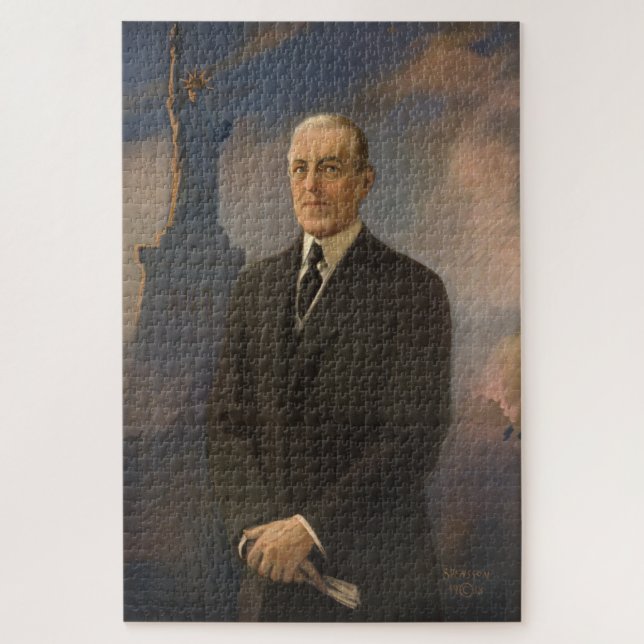 Puzzle Statue de la Liberté et président Woodrow Wilson (Vertical)