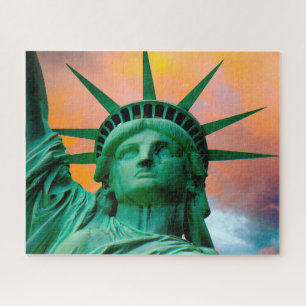 Puzzle Statue de la Liberté New York.Salutations de Noël