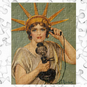 Puzzle Statue de la Liberté vintage, publicité de guerre