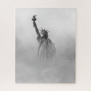 Puzzle Statue de l'Amérique de la Liberté Noir et Blanc