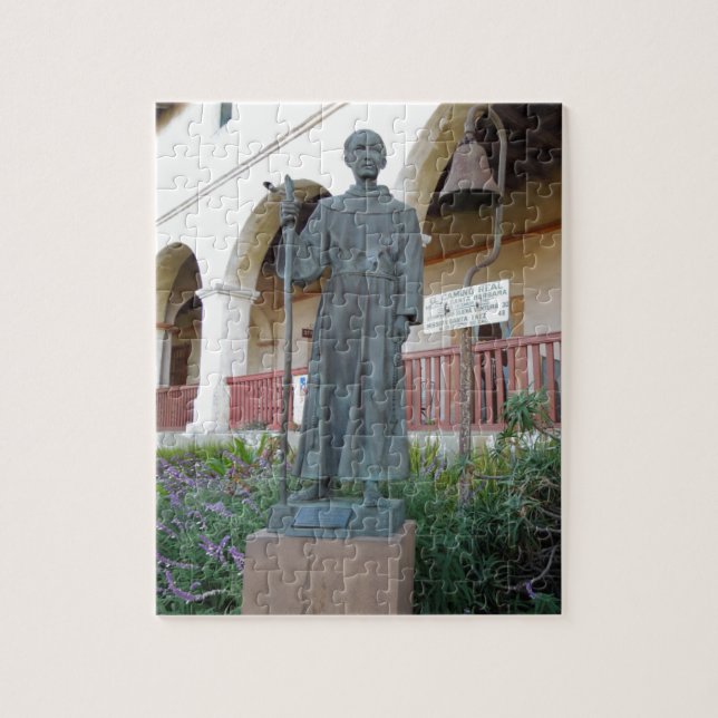Puzzle Statue de père Serra à la mission de Santa Barbara (Vertical)