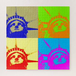 Puzzle Statue de style pop art de la liberté