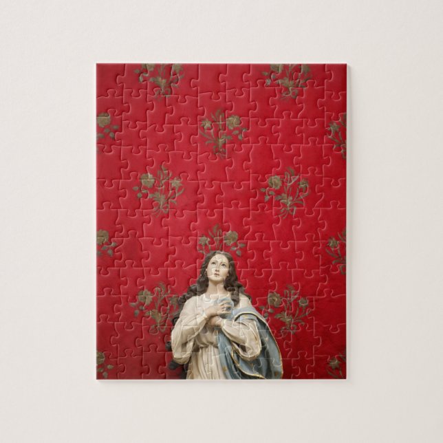 Puzzle Statue de Vierge dans une église de Spaccanapoli, (Vertical)