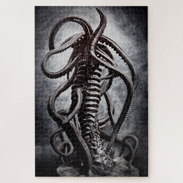 Puzzle Statue déplaisante d'une entité Alien ancienne (Vertical)